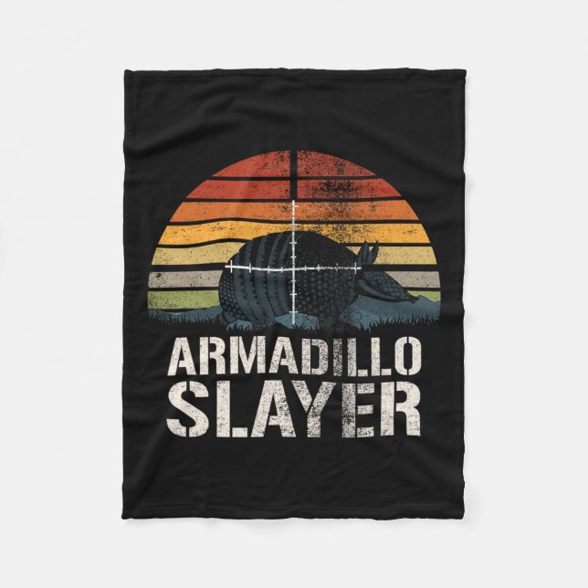 Vintag Sunset Armadillo Slayer Armadillo Hunter G Fleecedecke (Vorderseite)