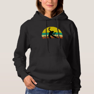 Vintag Sunset Capoeira Silhouette Retro Hoodie
