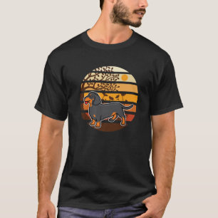 Vintag Sunset Dackel Weiner Wurst Hund Tier T-Shirt
