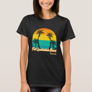 Vintag Sunset Fort Lauderdale Beach FL Summer Vac T-Shirt