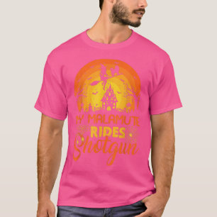 Vintag Sunset Mein malamute Hundeschuss Halloween T-Shirt