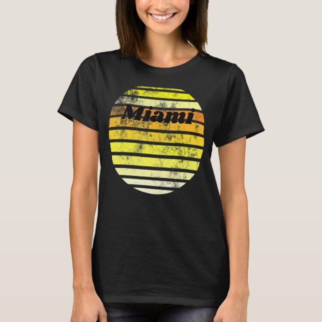 Vintag Sunset Miamii Basic Graphic Classic T-Shirt (Vorderseite)