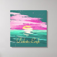 Vintag Sunset | Modernes Abstraktes Aquamarines Gr