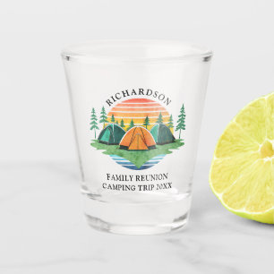 Vintag Sunset Personalisiert Camping Family Wieder Schnapsglas