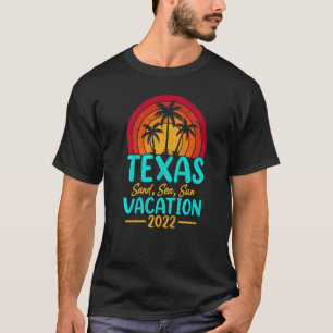 Vintag Sunset Summer Vacation 2022 Texas Beach T-Shirt