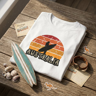 Vintag Sunset Surf Girl Tri-Blend Shirt