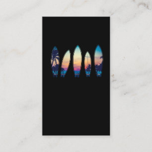 Vintag Surfbrett Beach Classic Hawaii Surfen Visitenkarte