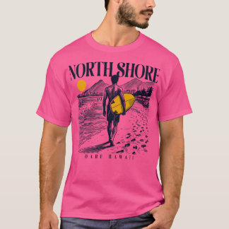 Vintag Surfen Nord Shore Oahu Hawaii Retro Surf T-Shirt