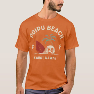 Vintag Surfen Poipu Beach Kauai Hawaii Retro Sur T-Shirt