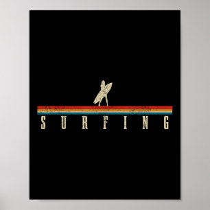 Vintag Surfer Retro Surfbrett Strandsurf _1 Poster
