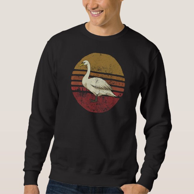 Vintag Swan Retro Style Swan Sweatshirt (Vorderseite)