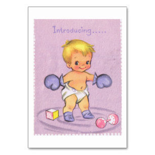 Vintag Sweet Boy Tischnummer