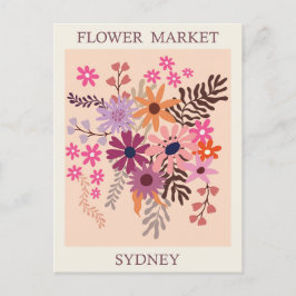 Vintag Sydney Australia Blume Travel Postkarte