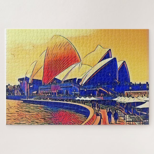 Vintag Sydney Opera House, Australien Puzzle (Horizontal)