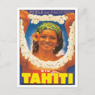 Vintag Tahiti Postkarte