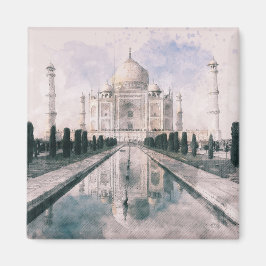 Vintag Taj Mahal Magnet - Agra India Travel