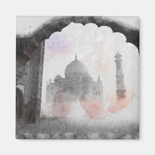 Vintag Taj Mahal Magnet - Agra India Travel