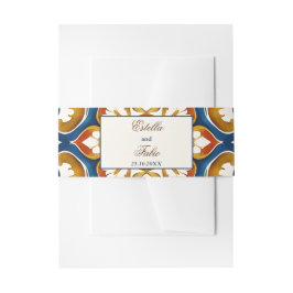 Vintag Talavera Azulejo Blauen Fliesen Hochzeit Einladungsbanderole