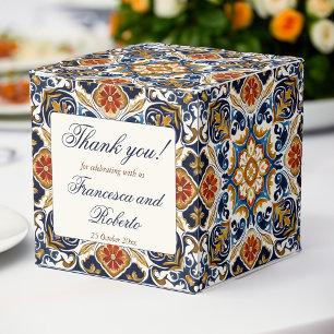 Vintag Talavera Azulejo Blauen Fliesen Hochzeit Geschenkschachtel