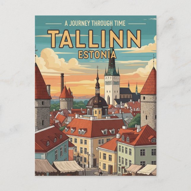 Vintag Tallinn Estland Reisen Postkarte (Vorderseite)