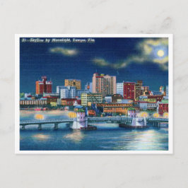 Vintag Tampa Florida Skyline Postkarte