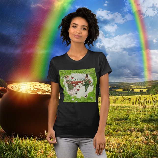 Vintag Tancing Irish Couple T-Shirt (Vintage Dancing Irish Couple T-Shirt)