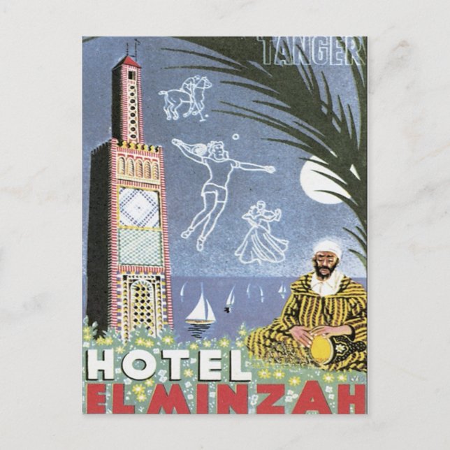 Vintag Tangier Marokko Postkarte (Vorderseite)