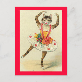 Vintag Tanzkitty Postkarte