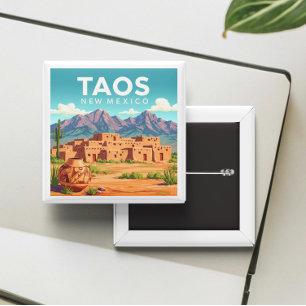 Vintag Taos New Mexico Button