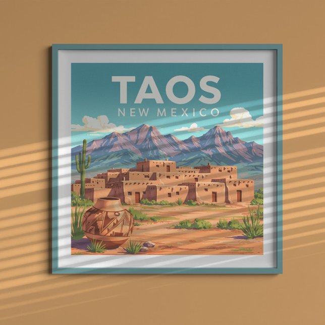 Vintag Taos New Mexico Poster (Von Creator hochgeladen)