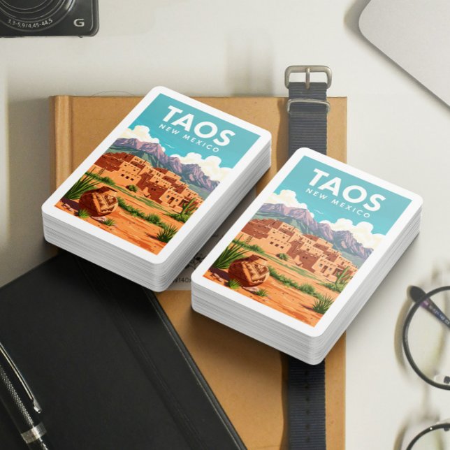 Vintag Taos New Mexico Spielkarten (Von Creator hochgeladen)