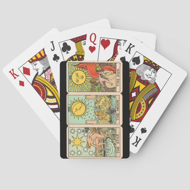 Vintag Tarot Trio Spielkarten (Rückseite)