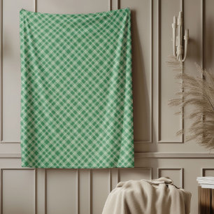 Vintag Tartan Blanket Rotes grünes Weihnachtsfest  Fleecedecke