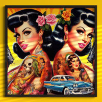 Vintag Tattooed Twins Button-ups