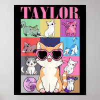 Vintag Taylor Vorname Personalisiert Cat Birthda