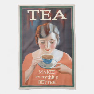 Vintag Tea Drinker, Cupa Geschirrtuch