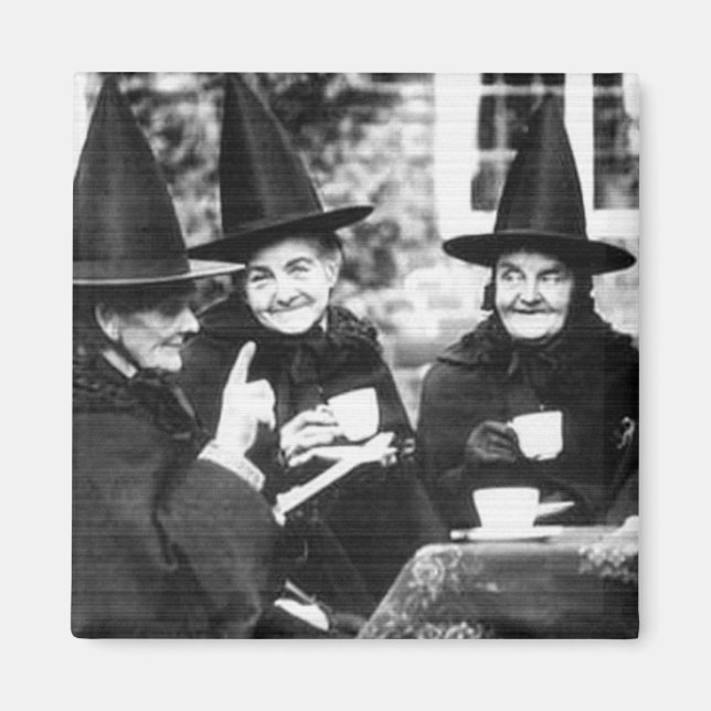 Vintag Tea Hexe Magnet (Vorne)