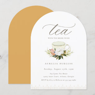 Vintag Teacup Floral Tee Party Einladung