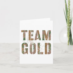 Vintag Team Gold War Game Camouflage Summer Camp C Karte