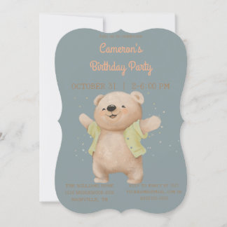 Vintag Teddy Bear Geburtstag Einladung