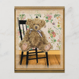 Vintag Teddy Postkarte