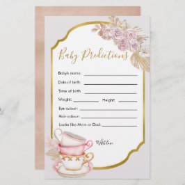 Vintag Tee-Party Babydusche Kindervorhersage