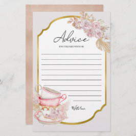 Vintag Tee-Party Babyduschkarte