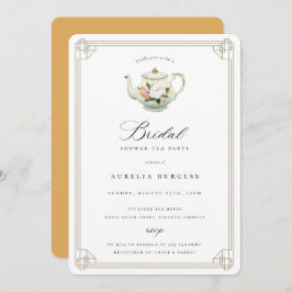 Vintag Tee Party Brautdusche Einladung