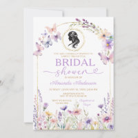 Vintag Tee-Party Brautparty Lila Wildblumen