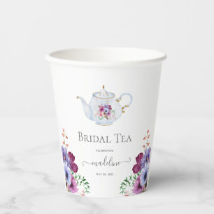 Vintag Tee Party Teapot Brautparty Pappbecher
