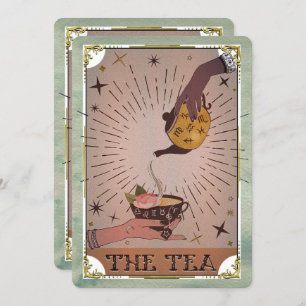 Vintag Tee Tarot Witchy Kettle Brautparty Einladung