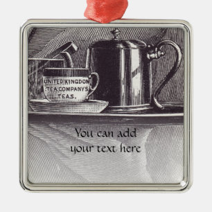 Vintag Teefach Ornament Aus Metall