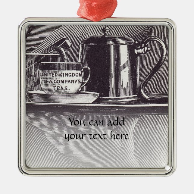 Vintag Teefach Ornament Aus Metall (Vorne)