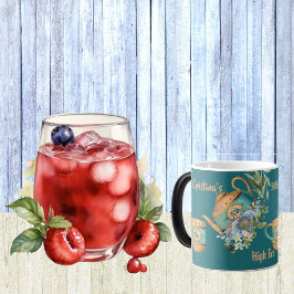 Vintag Teekanne Blumenbeete Nachmittag Teatro Hohe Verwandlungstasse